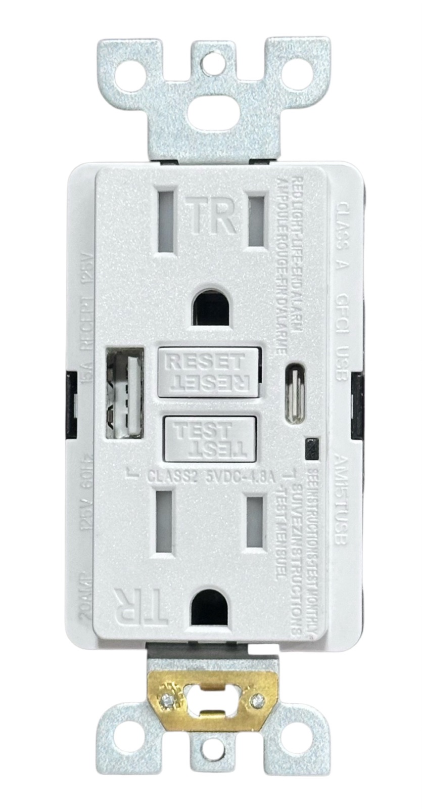 AM15TUSB48 GFCI / USB Combination